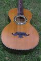 Rare Vintage Antique Old Romantic Inlaid Parlor Guitar 1875 Late 19th Century String photo 4