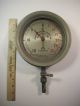 Vintage Compound Pressure - Vacuum Gauge Plated Brass & Iron Steampunk Machine Age Other Mercantile Antiques photo 1