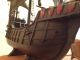 Antique Wooden Model Of Christopher Columbus Ship Santa Maria Model Ships photo 3