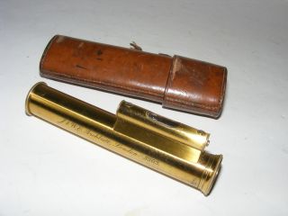 19th C.  Hand Held Level By J & W.  E.  Archbutt In Leather Case photo
