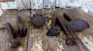 6 Antique Millinery Hat Tools Supplies Garand Mold Silk Flowers Leaves Leaf Rare photo