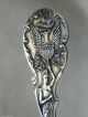 Antique Sioux City Iowa Enameled Sterling Silver Souvenir Spoon Souvenir Spoons photo 5