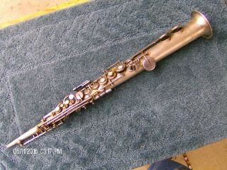 Buescher Soprano Saxophone,  Low Pitch,  True Tone With Mouthpiece & Case 1926 photo