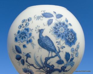 Vintage Bird Of Paradise Pattern Milk Glass Oil Lamp Shade 4 