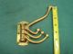 Vintage Brass Triple Swivel Coat Or Cloths Hook Hooks & Brackets photo 1