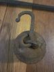 Primitive 18th 19th C Hand Forged Iron Balance Scale & Weight Aafa Nr Primitives photo 2