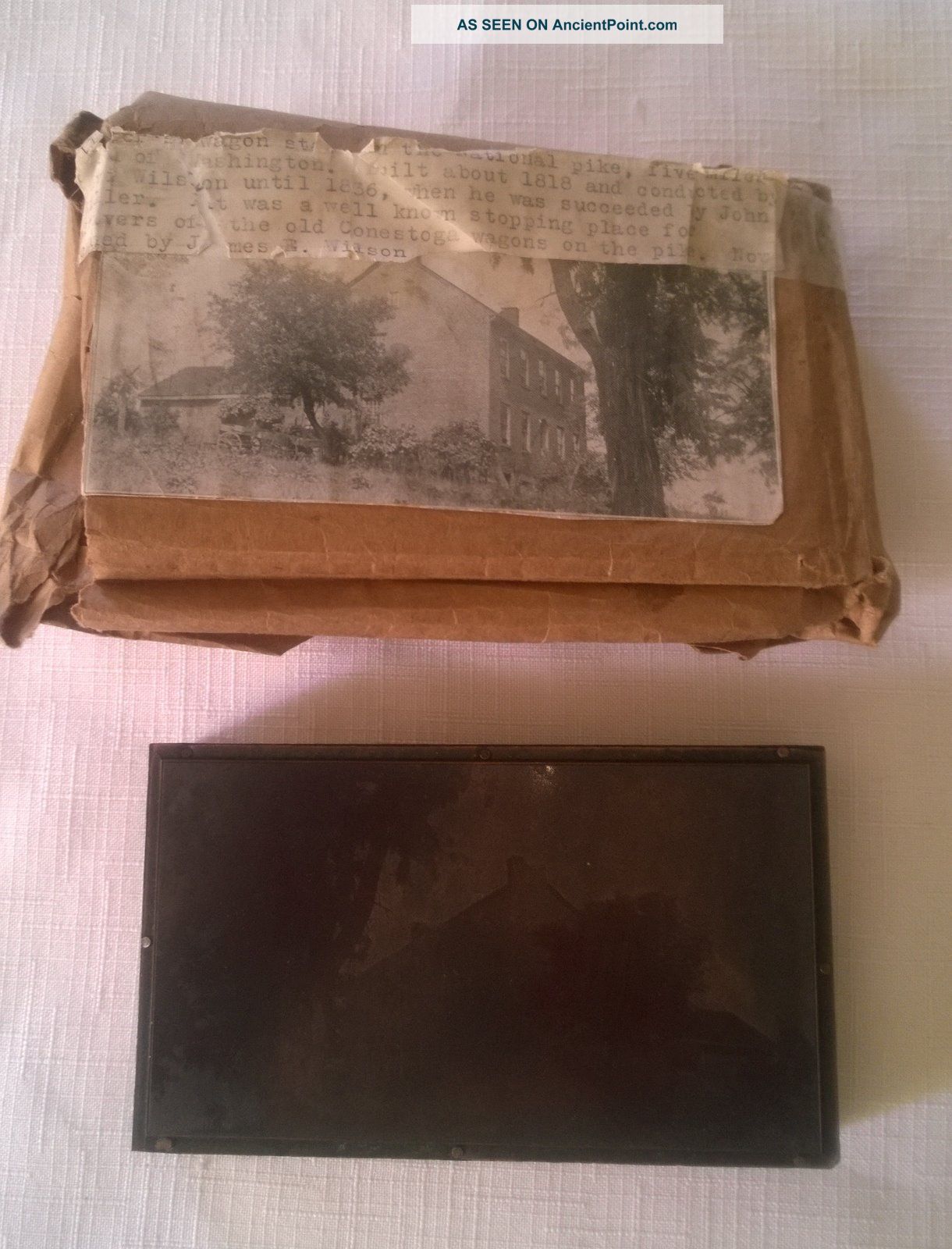 Wilson ' S Homestead On National Pike - Washington,  Pa - Copper Plate Printing Block Binding, Embossing & Printing photo