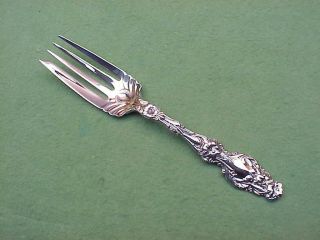 Whiting Lily Pattern Sterling Silver Beef Fork Serving Fork No Monograms 7 5/8 