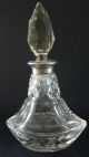 Distressed Chester Solid Silver Cut Glass Perfume Scent Bottle James Deakin & So Bottles photo 6