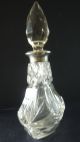 Distressed Chester Solid Silver Cut Glass Perfume Scent Bottle James Deakin & So Bottles photo 7