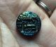 Antique Vtg Black Carnival Glass Button - Train Engine - Very Iridescent Buttons photo 1