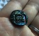 Antique Vtg Black Carnival Glass Button - Train Engine - Very Iridescent Buttons photo 2