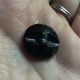 Antique Vtg Black Carnival Glass Button - Train Engine - Very Iridescent Buttons photo 3