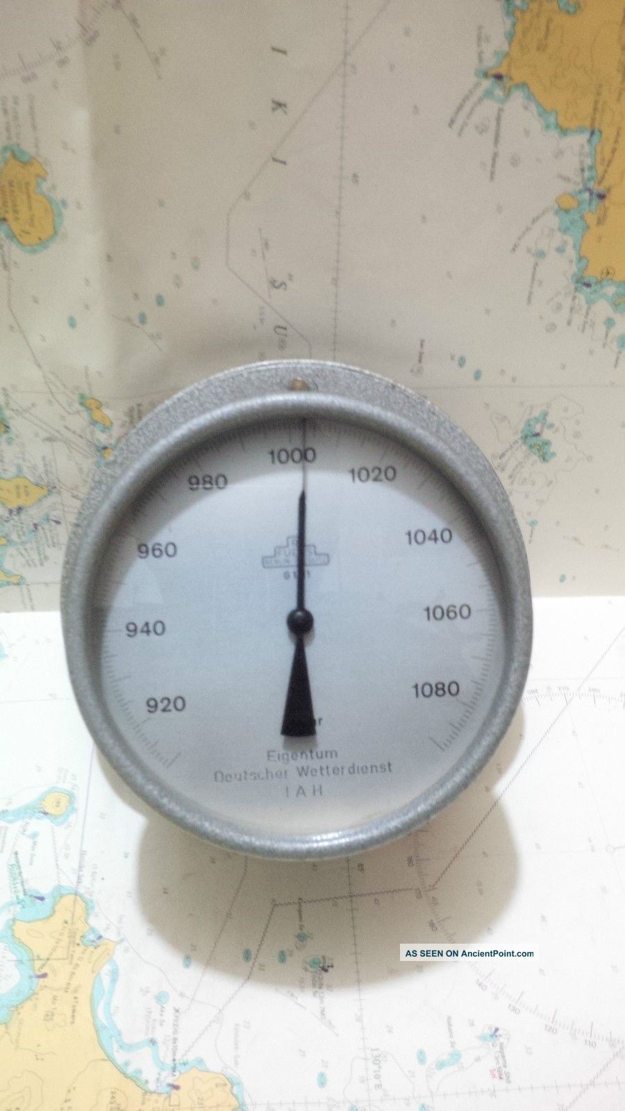 Nautical Vintage Barometer Eugentum Deutscher Wetterdient Iah Berlin - Stulitz Barometers photo