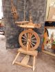 Antique Upright Spinning Wheel Castle Flyer Saxony Style Spindle P Murray Other Antique Sewing photo 1