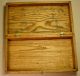 Finger Jointed Antique Oak Wood Wooden Container Hook Closure Old Dresser Box A, Boxes photo 6