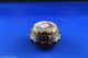 Antique Sevres Hinged Round Shaped Trinket Box Cobalt Blue,  Painted Lid & Inner Other Antique Ceramics photo 1