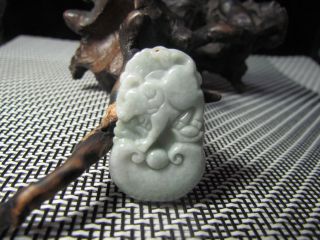 Aaaaa Chinese Natural Jewelry Hand - Carved Emerald Jade Pendant Nobility Cattle photo