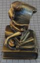 K & O Kronheim Oldenbusch Bronze Art Deco Bookend Metalware photo 3