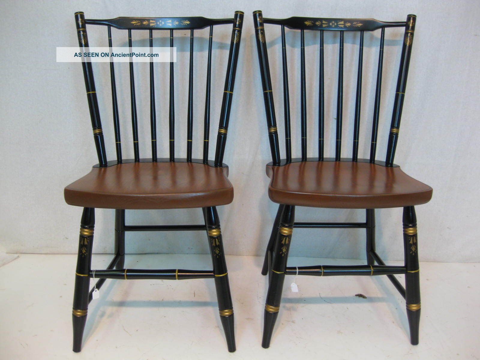 Hitchcock Chair Co Black Harvest Stickback Side Chairs