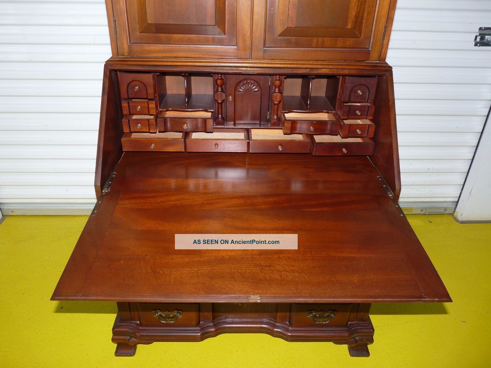 Vintage Maddox Mahogany Secretary Desk Block Front Goddard Style