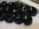 18 Black Metal Shank 7/16 Inch Dome Boot Shoe Vintage Buttons Teddy Bear Eyes Buttons photo 1