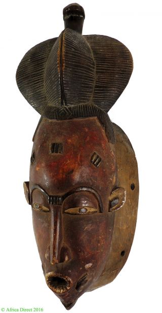 Baule Portrait Mask Cote D ' Ivoire African Art photo