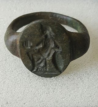 Bronze Roman Intaglio Ring photo