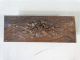 Antique Victorian Wood Carved Flower Old Black Forest Coffin Style Jewelry Box Boxes photo 5