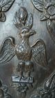 18thc Antique Carved Wood Eagle Flower Folk Art Oak Architectural Salvage Panel Other Antique Woodenware photo 3