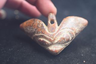 Old Chinese Neolithic Hongshan Jade Hand Carved Amulet Pendant 1 photo
