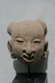 Pre - Columbian Olmec Mayan Warrior Figure Head Ceramic Wtl Test Doc Ceramic Art The Americas photo 2