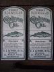 2 Edwardian Period Cod Liver Oil Bottle Paper Labels Old Victorian Chemist Shop Other Antique Hardware photo 5
