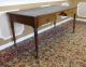 Antique Irish 19th Century Oak Leather Top Writing Desk Table C1880 1800-1899 photo 4