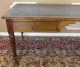 Antique Irish 19th Century Oak Leather Top Writing Desk Table C1880 1800-1899 photo 7
