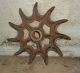 Antique Cast Iron Rotary Wheel Hoe Farm Cultivator 16 