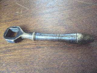 Vintage Brass Valve Key Tool.  110mm Long.  Steam.  Traction Engine. photo