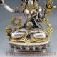 Vintage Tibet Brass Gilt Tibetan Buddhism Statue - - - - Manjushri Other Antique Chinese Statues photo 2