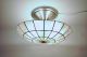 Feldman Vtg Mid Century Modern Abalone Ceiling Light Fixture Chandelier Lamp Mid-Century Modernism photo 2