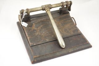 Antique Tengwall File Ledger Hole Punch Press From Fe Myers Building Ashland Oh photo