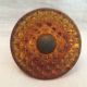 Antique Largevictorian Amber Diamond Point Glass Drawer Knobs Waffle Pattern Drawer Pulls photo 1