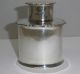 Antique English Solid Silver Tea Caddy - Canister Sheffield 1919 Alkin Bros Other Antique Sterling Silver photo 1