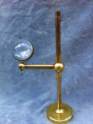 Brass Microscope Extending Condenser Lens 19th Century photo