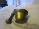 Very Old Brass Mortar And Pestle - Solid Brass - Heavy Mortar & Pestles photo 1