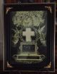 Antique Victorian Mourning Deceased Baby Guardian Angels Picture Frame 1902 Victorian photo 2