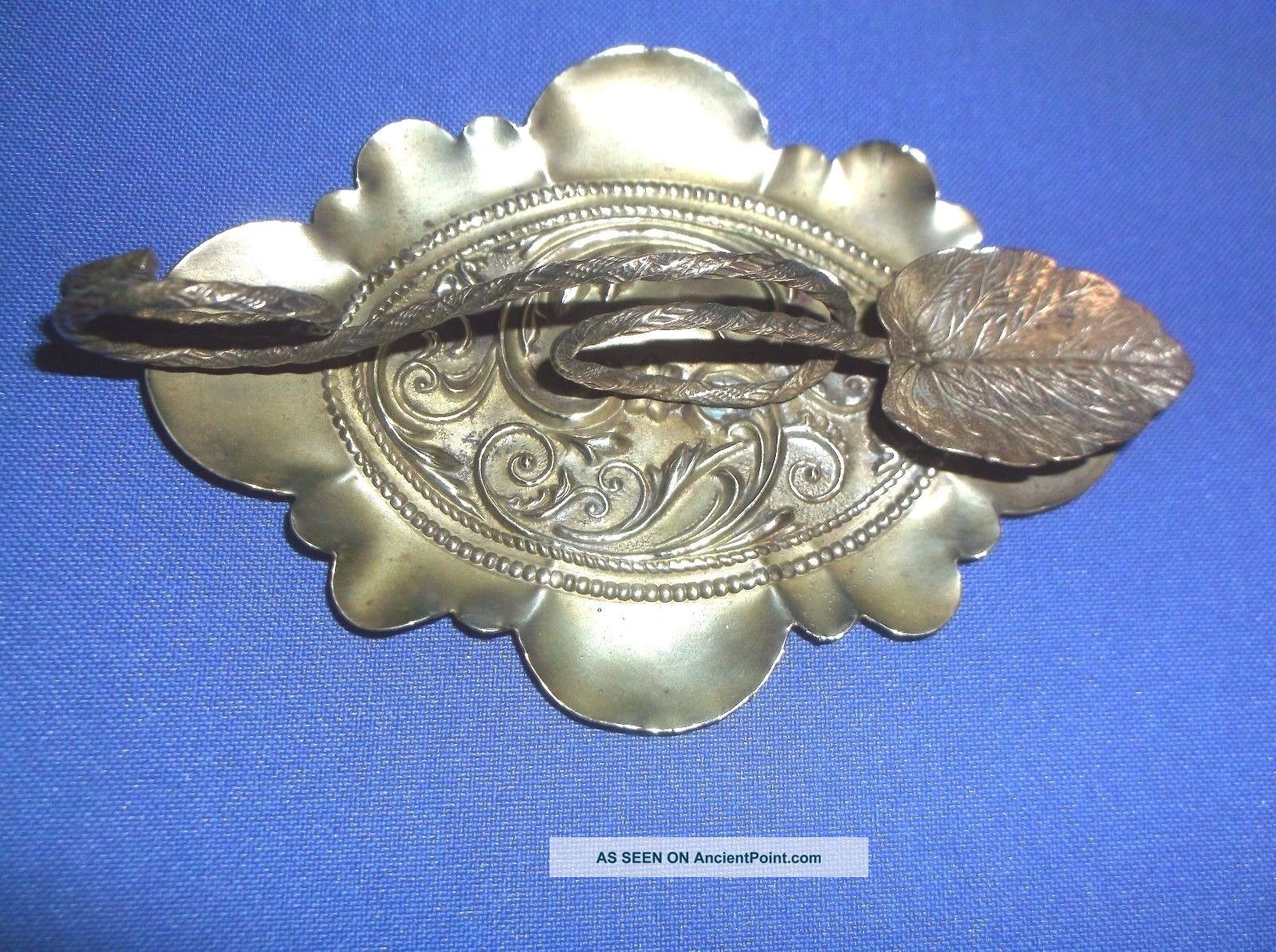 Antique Art Nouveau Gorgeous Place Card Holder Tray Art Nouveau photo