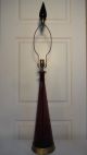 Wayne Husted Blenko Marbro Amethyst Glass Lamp Finial Purple Mid Century Modern Mid-Century Modernism photo 9