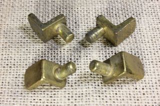 4 Cabinet Adjustable Shelf Pins Supports Early 1900s Old 1/4 