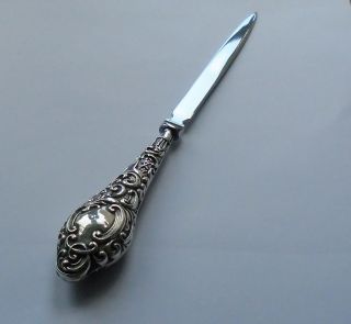 B&co Hm Silver Handle Letter Opener Birmingham 1904 Edwardian photo