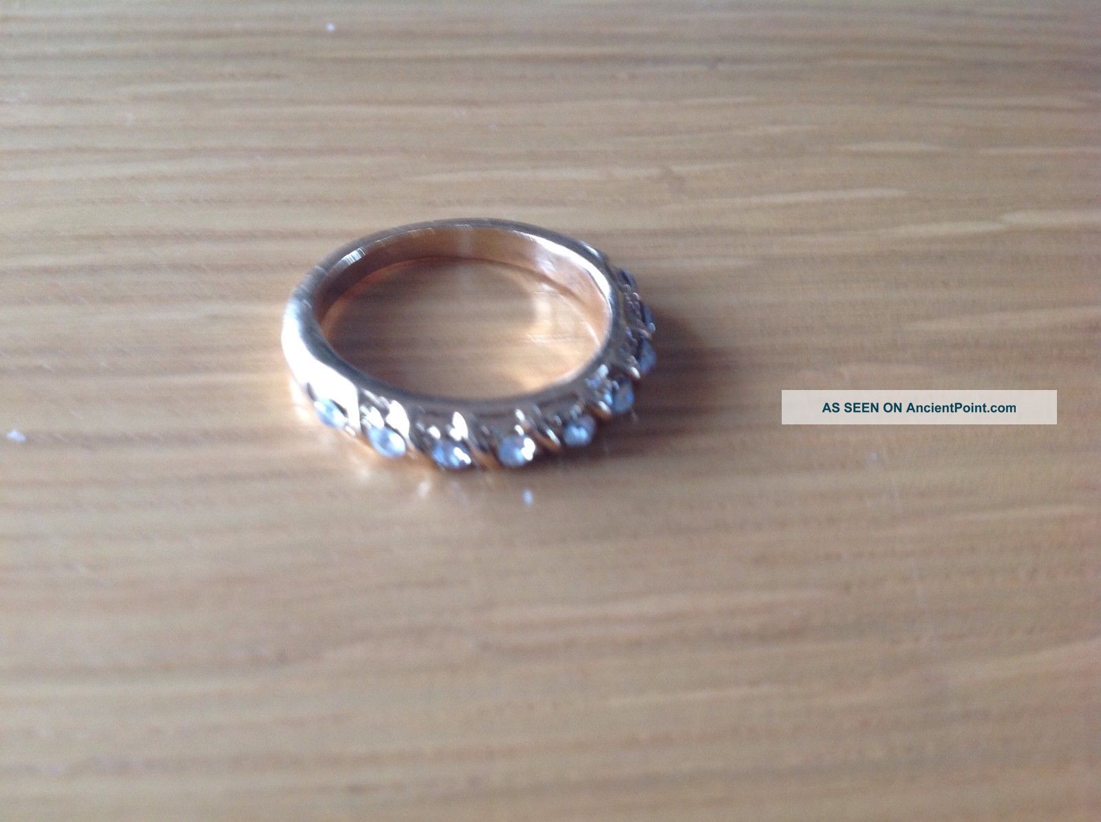 A Ladies Ring With 9 ' Stones ' Size R,  Beach Find British photo